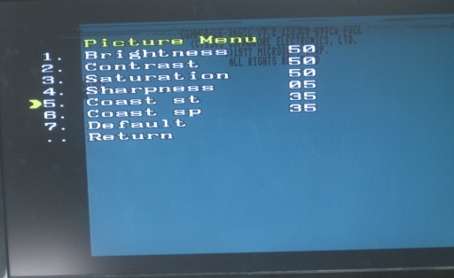 Default (bad) GBS-8220 Picture Settings