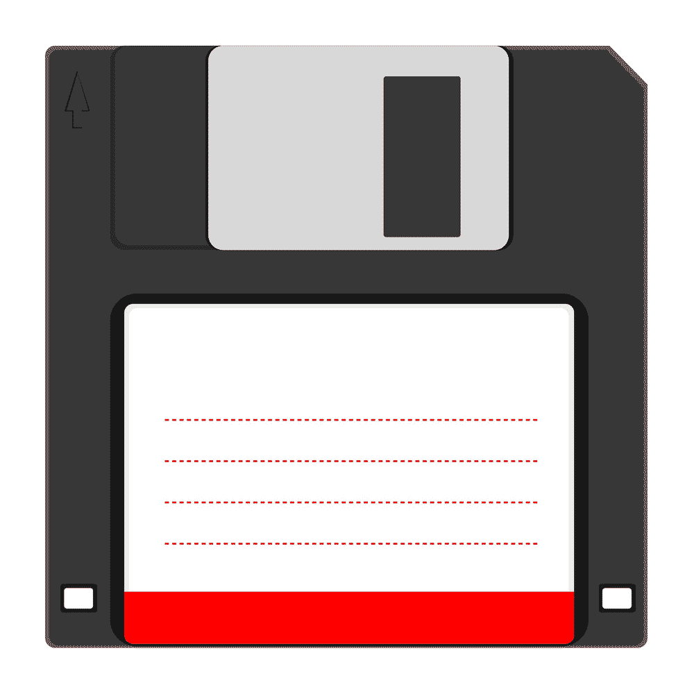A 3.5-inch floppy disk