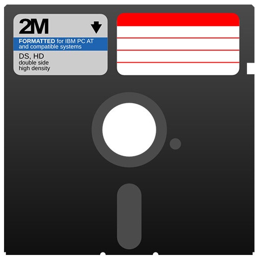 A 5.25-inch floppy disk