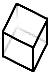 Diagram of a regular hexahedron (cube)