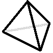 Tetrahedron: pyramid with a 3-sided base